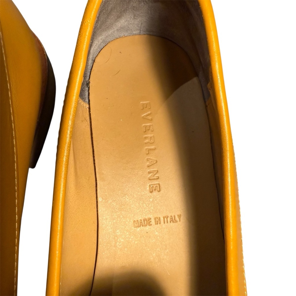 Everlane Women's Yellow Leather Loafers Size 9 or 9.5 Like New - Picture 2 of 11